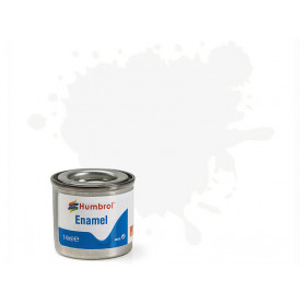 Humbrol 22 - Gloss white (blanc brillant) - peinture enamel 14ml AA0240