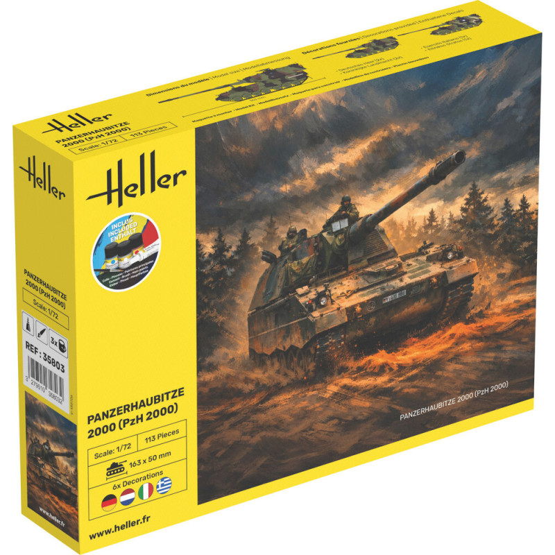 STARTER KIT Panzerhaubitze 2000 (PzH 2000) - 1/72 - HELLER 35803