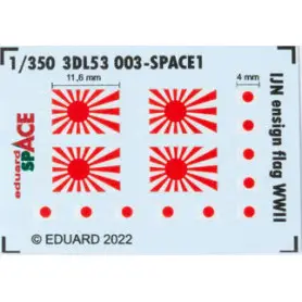 Pavillon de la Marine impériale japonaise WWII - 1/350 - EDUARD 3DL53003