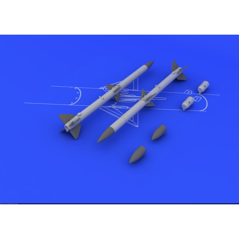 AIM-120A/B AMRAAM (2pcs) - 1/48 - EDUARD 648084