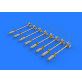 Projectiles de roquettes britanniques RP-3 60lb SAP - 1/48 - EDUARD 648394