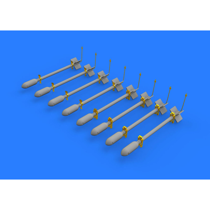 Projectiles de roquettes britanniques RP-3 60lb SAP - 1/48 - EDUARD 648394