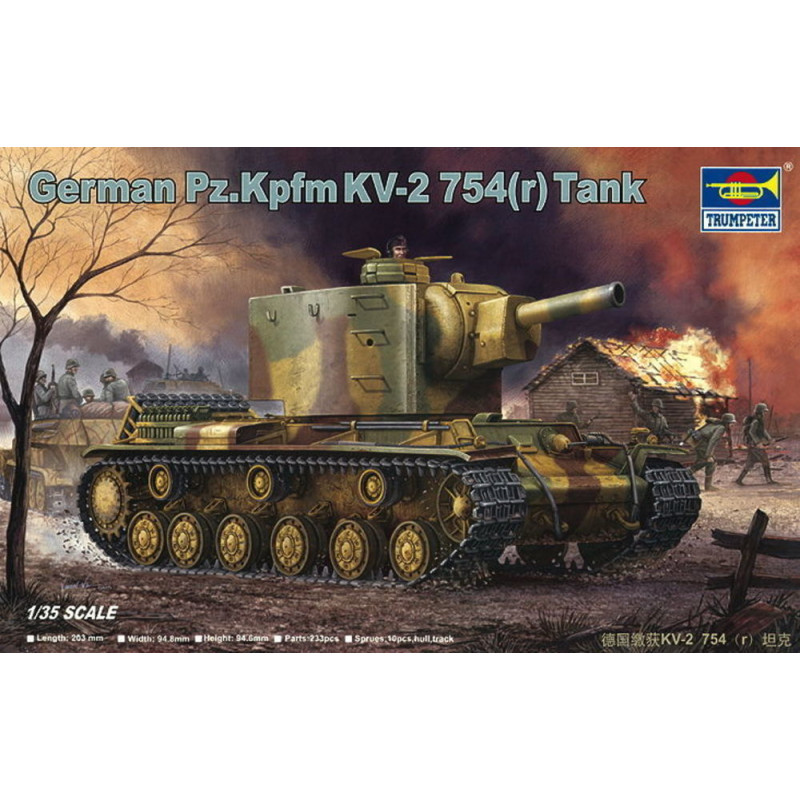 Char d'assaut allemand Pz.Kpfwg. KV-2 754 - 1/35 - TRUMPETER 00367