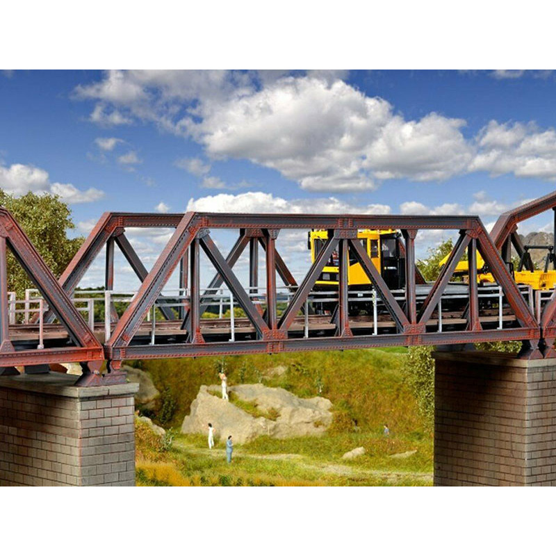 Pont droit en acier voie unique - échelle HO 1/87 - Kibri 39701