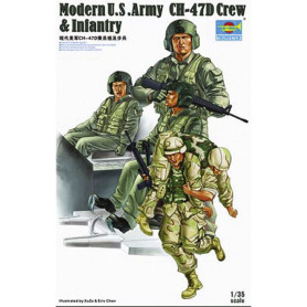 Équipage et infanterie de CH-47D de l'armée américaine moderne - 1/35 - TRUMPETER 00415