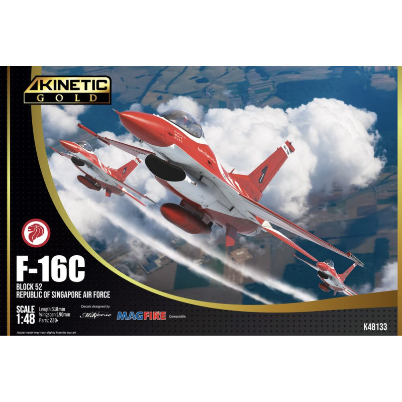 RSAF F-16C BLACK KNIGHT - 1/48 - KINETIC K48133