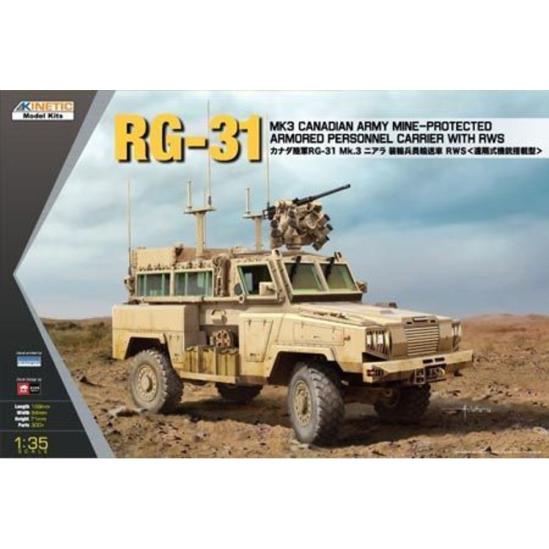 RG-31 MK3 Canada Army W/Crows - 1/35 - KINETIC K61010