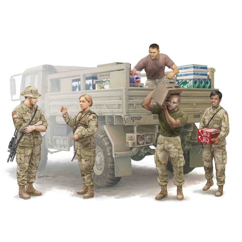 Soldats américains modernes Logistique et approvisionnement - 1/35 - TRUMPETER 00429