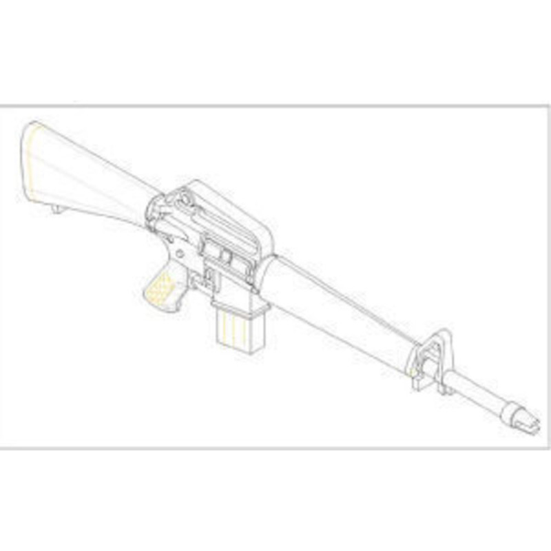 Fusil de combat AR15/M16/M4 M16A1 (6 unités) - 1/35 - TRUMPETER 00501