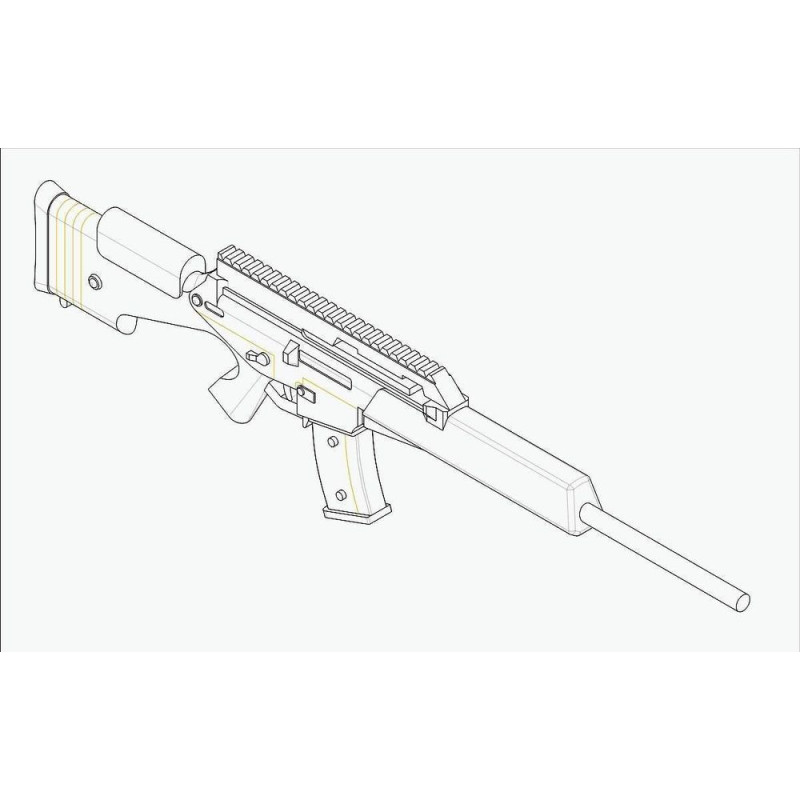 Sélection d'armes à feu allemandes - SL8 2II (6 armes) - 1/35 - TRUMPETER 00522