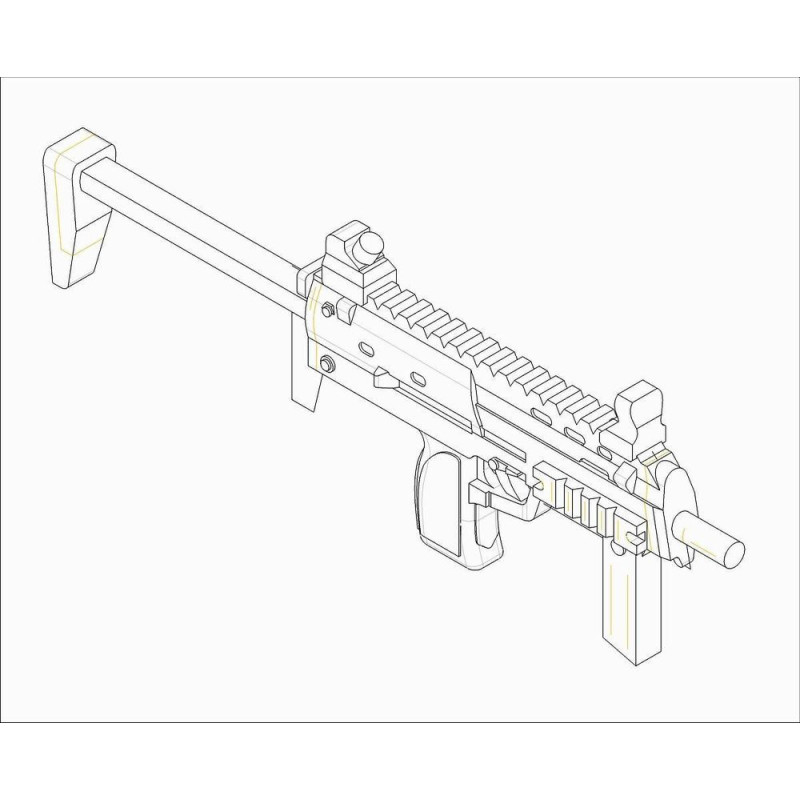 Sélection d'armes à feu allemandes - MP7 (6 armes) - 1/35 - TRUMPETER 00523
