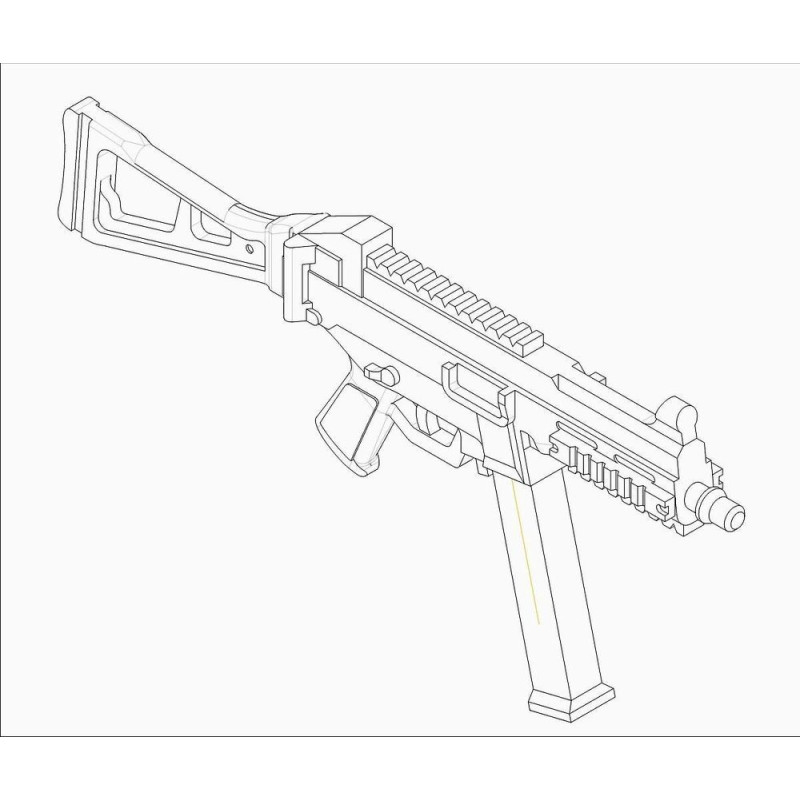 Sélection d'armes à feu allemandes - UMP.45 (4 armes) - 1/35 - TRUMPETER 00524