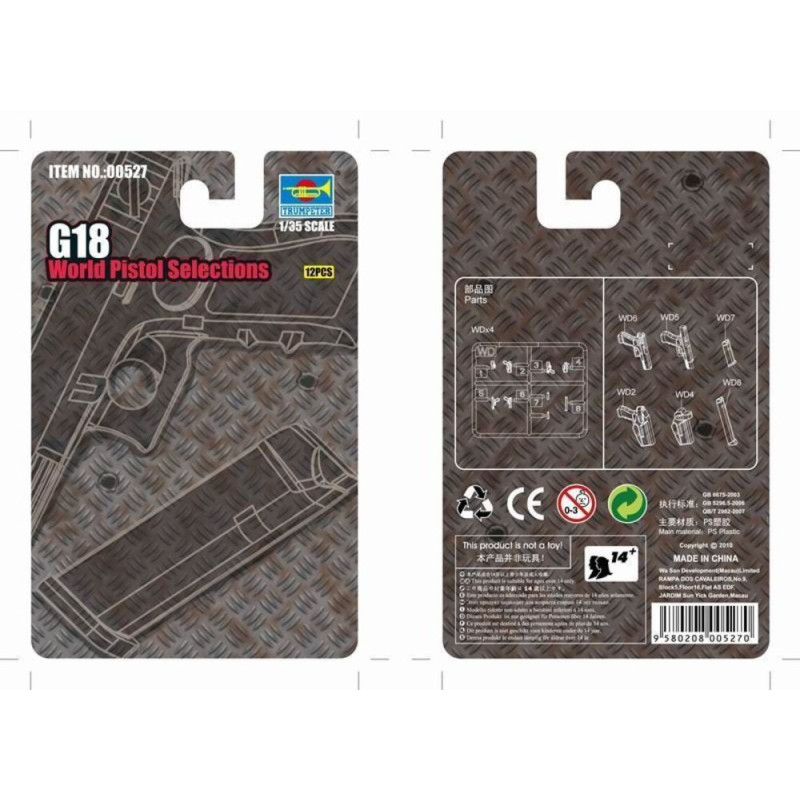Sélection mondiale de pistolets G18 - 1/35 - TRUMPETER 00527