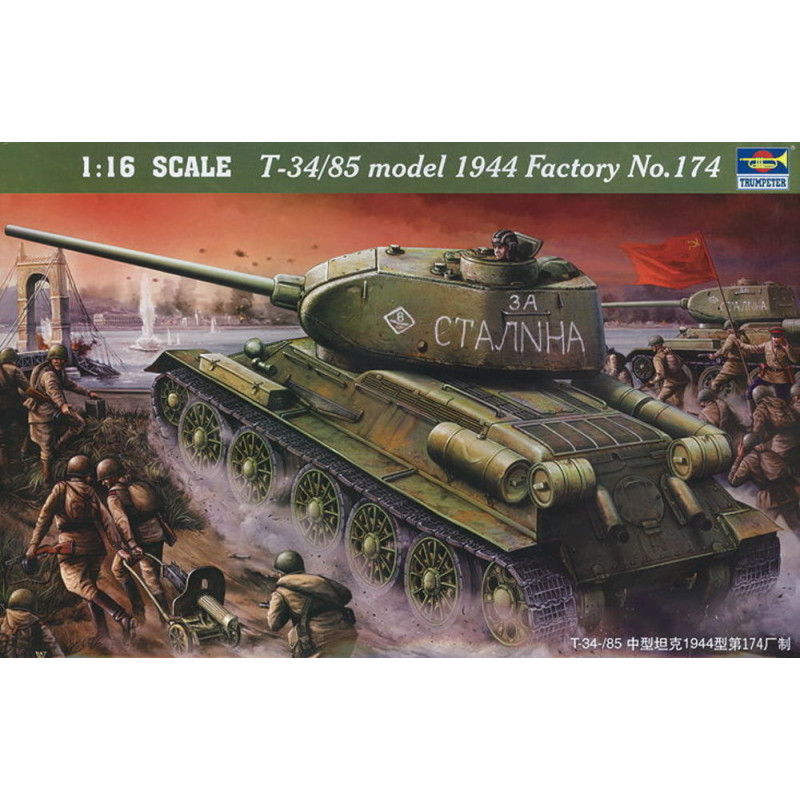 Char soviétique T-34/85 1944 Baunummer 174 - 1/16 - TRUMPETER 00904