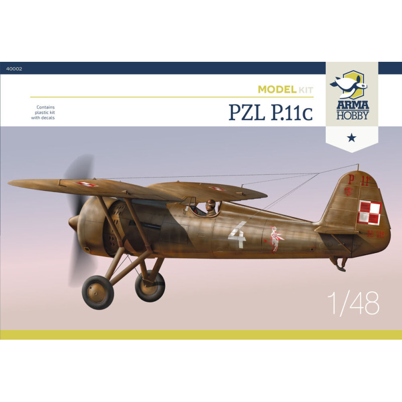 PZL P.11c Model Kit 1/48 - 1/48 - ARMA HOBBY 40002
