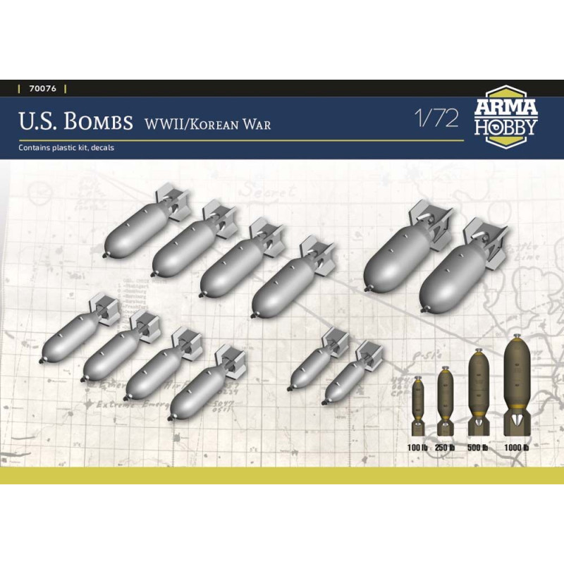 Bombes américaines WWII - 1/72 - ARMA HOBBY 70076