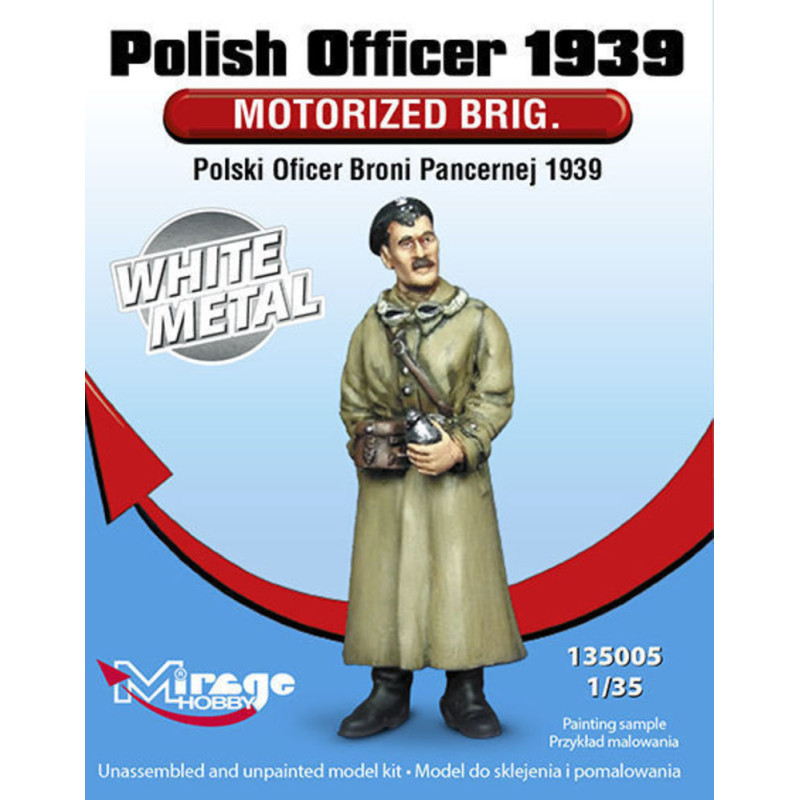 Officier polonais, 1939, métal blanc - 1/35 - MIRAGE HOBBY 135005