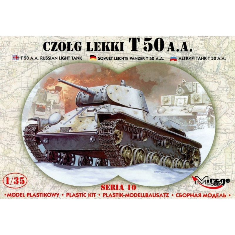Char léger T 50 AA avec pièces photo-découpées - 1/35 - MIRAGE HOBBY 35106