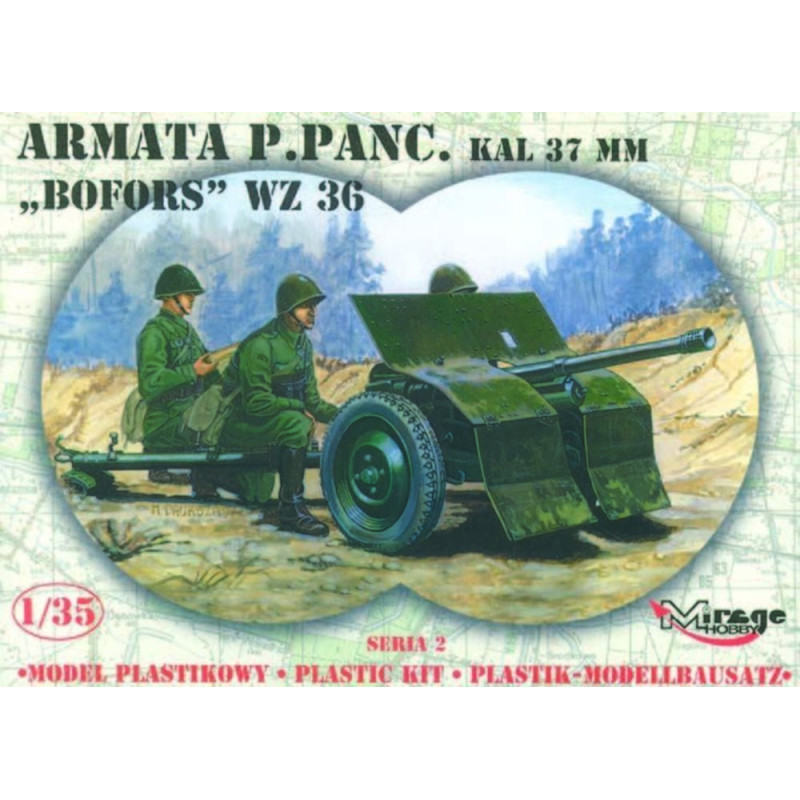 Canon antichar BOFORS de 37 mm - Échelle 1/35 - MIRAGE HOBBY 35212