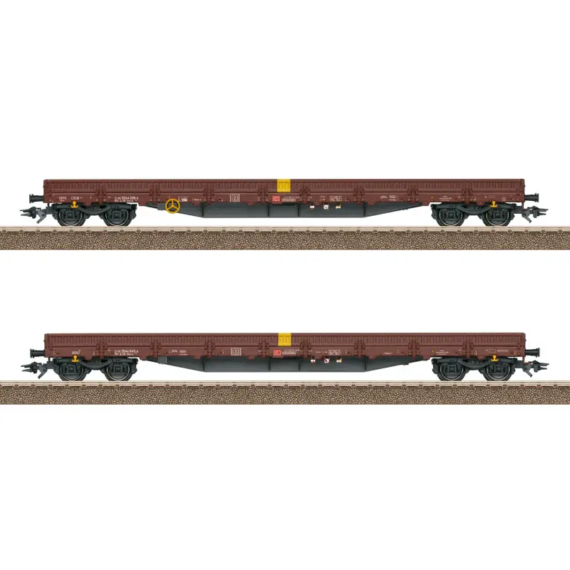 Set de 2x wagons bas Type Res-x ép. VI - TRIX 24431