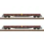 Set de 2x wagons bas Type Res-x ép. VI - TRIX 24431