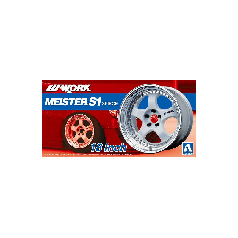 Jantes Work Meister S1 3PIECE 18" - 1/24 - AOSHIMA AO05299