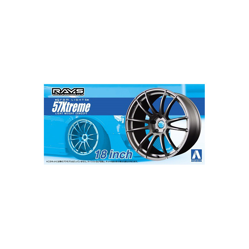 Jantes Gram Lights 57XTREME 18" - 1/24 - AOSHIMA AO05301