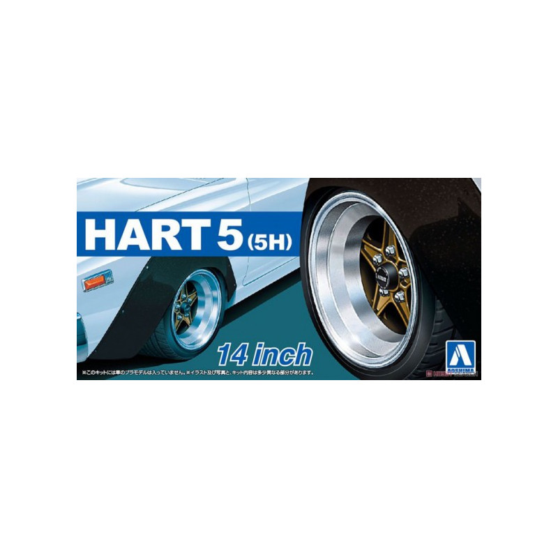Jantes HART5 5H 14 Inch - 1/24 - AOSHIMA AO05436