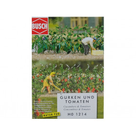 BUSCH 1214 - Plans de tomates et concombres HO 1/87