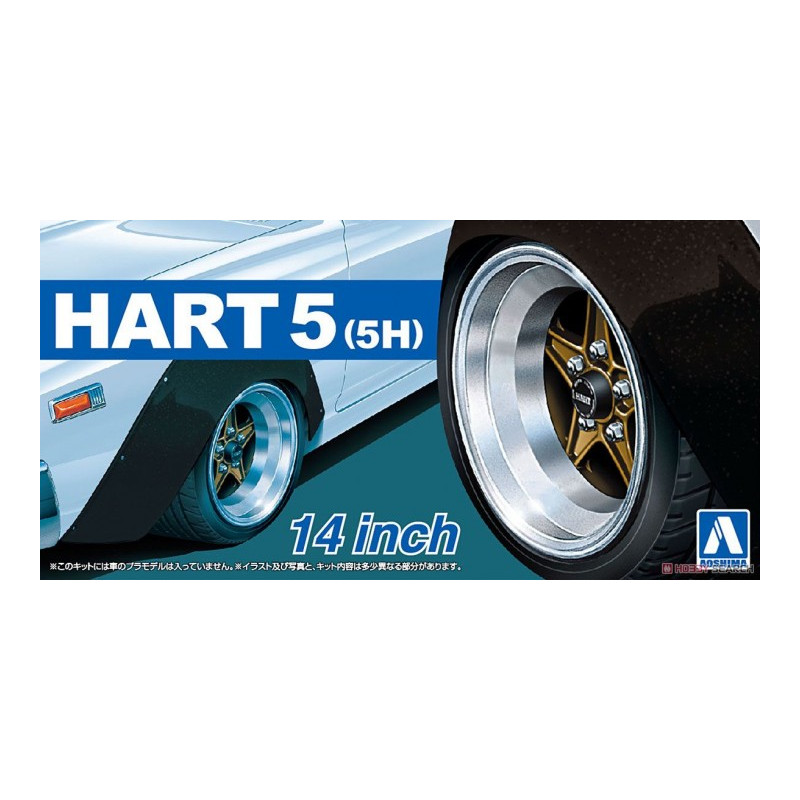 Jantes HART5 5H 14 Inch - 1/24 - AOSHIMA 05436
