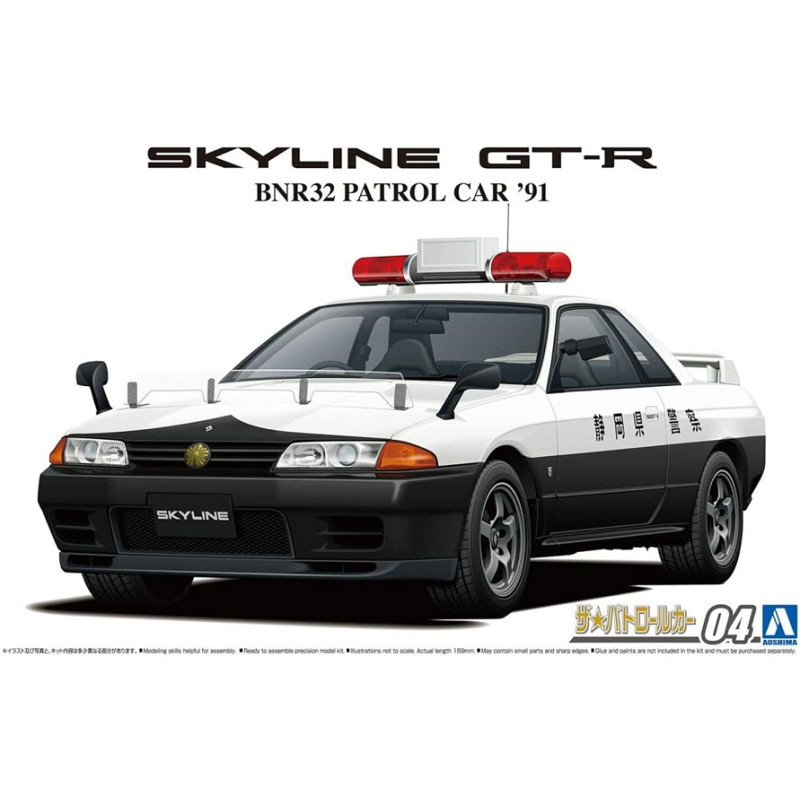 Nissan BNR32 Skyline GT-R Patrol Car 1991 - 1/24 - AOSHIMA 06284