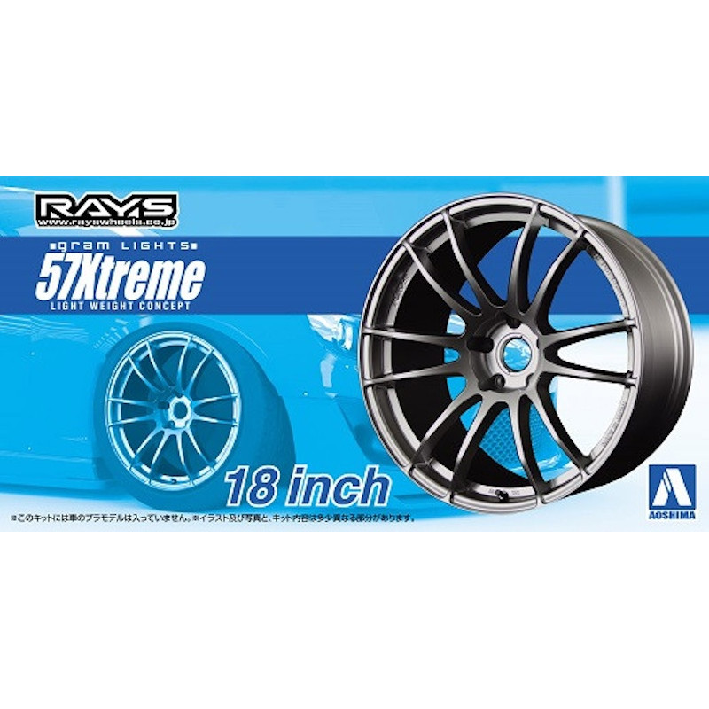 Jantes Gram Lights 57XTREME 18" - 1/24 - AOSHIMA 05301
