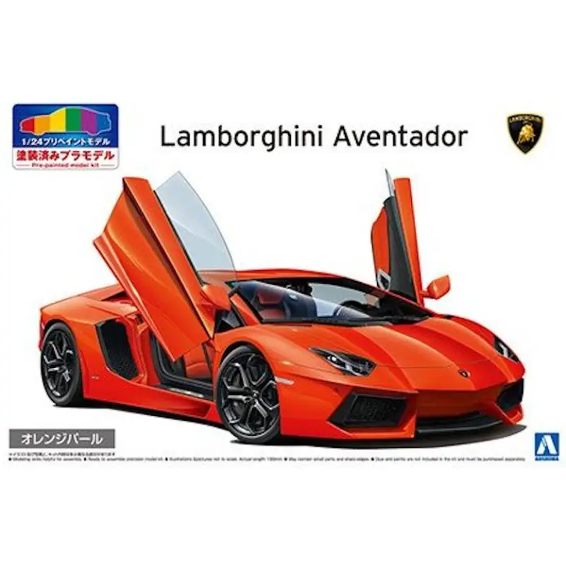 Lamborghini Aventador Orange Pearl 2011 - 1/24 - AOSHIMA 06201