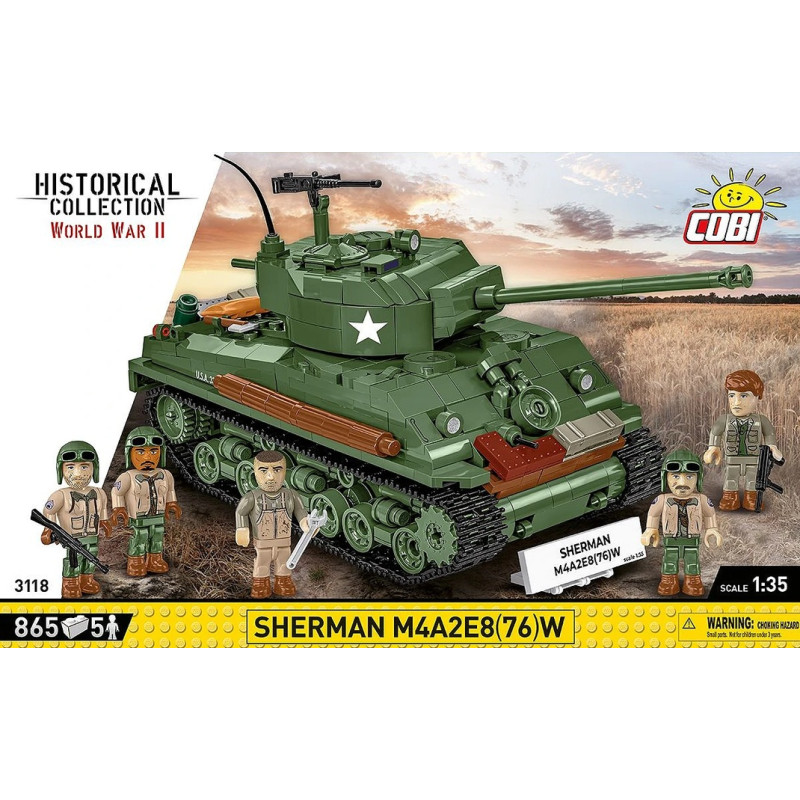 Sherman M4AE8 (76)W - échelle 1/35 - COBI 3118