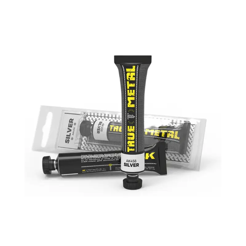 Peinture métallique TRUE METAL Silver (argent) - AK INTERACTIVE AK458