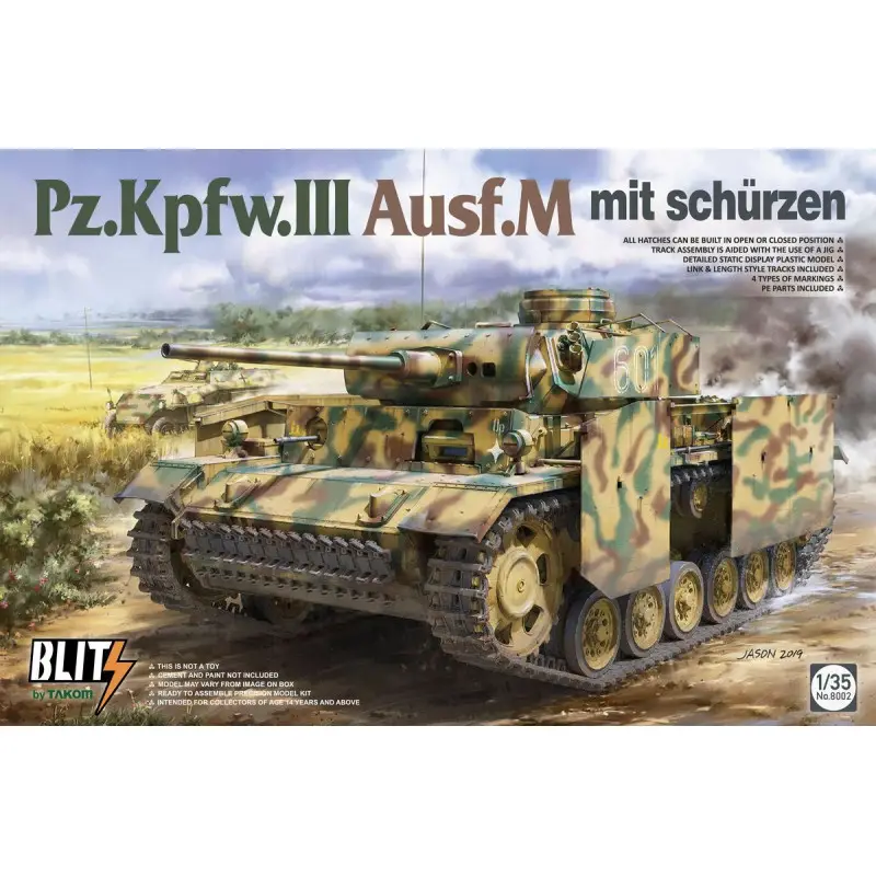 Pz.Kpfw.III Ausf.M avec jupes - échelle 1/35 - TAKOM 8002