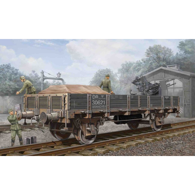 Wagon plat des chemins de fer allemands- 1/35 - TRUMPETER 01518