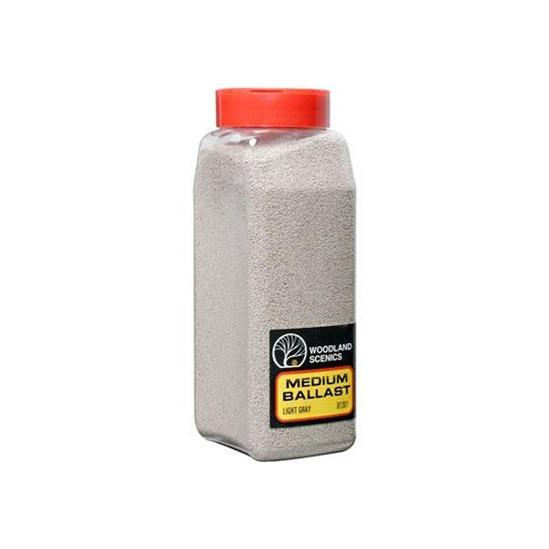 WOODLAND SCENICS B1381 - ballast gris clair grain moyen shaker