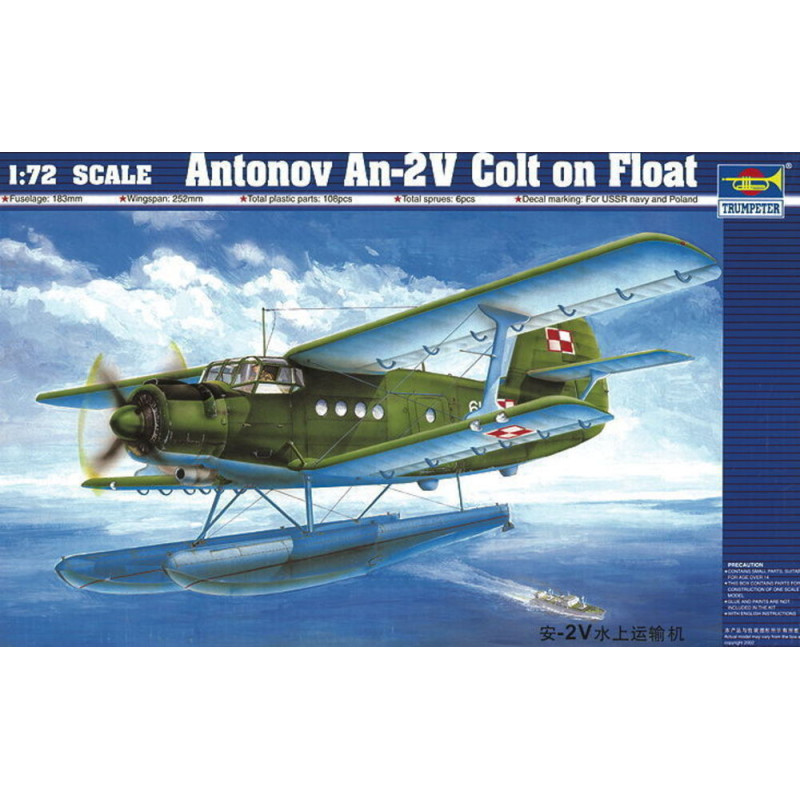 Antonov An-2M Colt Wasserflugzeug - 1/72 - TRUMPETER 01606