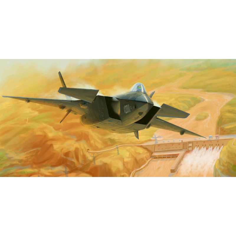 J-20 Mighty Dragon chinois (Prototype n° 2011) - 1/72 - TRUMPETER 01665