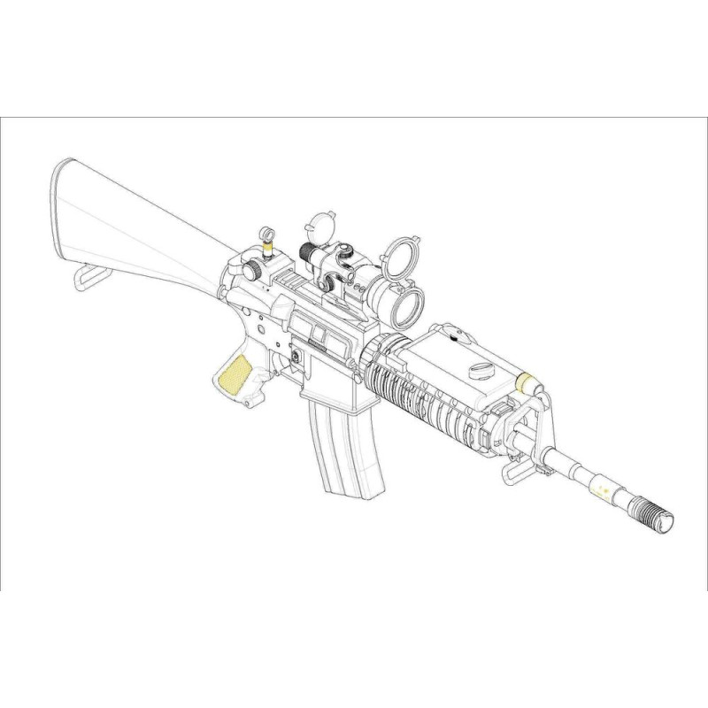 Fusil d'assaut AR15/M16/M4 - SR16 - 1/3 - TRUMPETER 01912