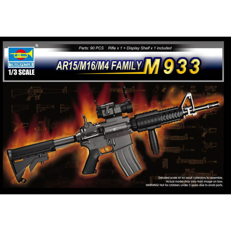 Fusil d'assaut AR15/M16/M4 - M933 - 1/3 - TRUMPETER 01917