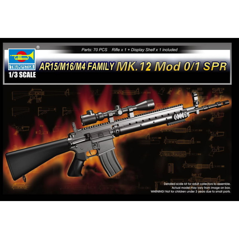 AR15/M16/M4 MK.12 Mod o/1 SPR - 1/3 - TRUMPETER 01918