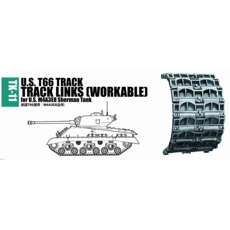 Chenilles T66 américaines pour char Sherman M4A3E8 - 1/35 - TRUMPETER 02041