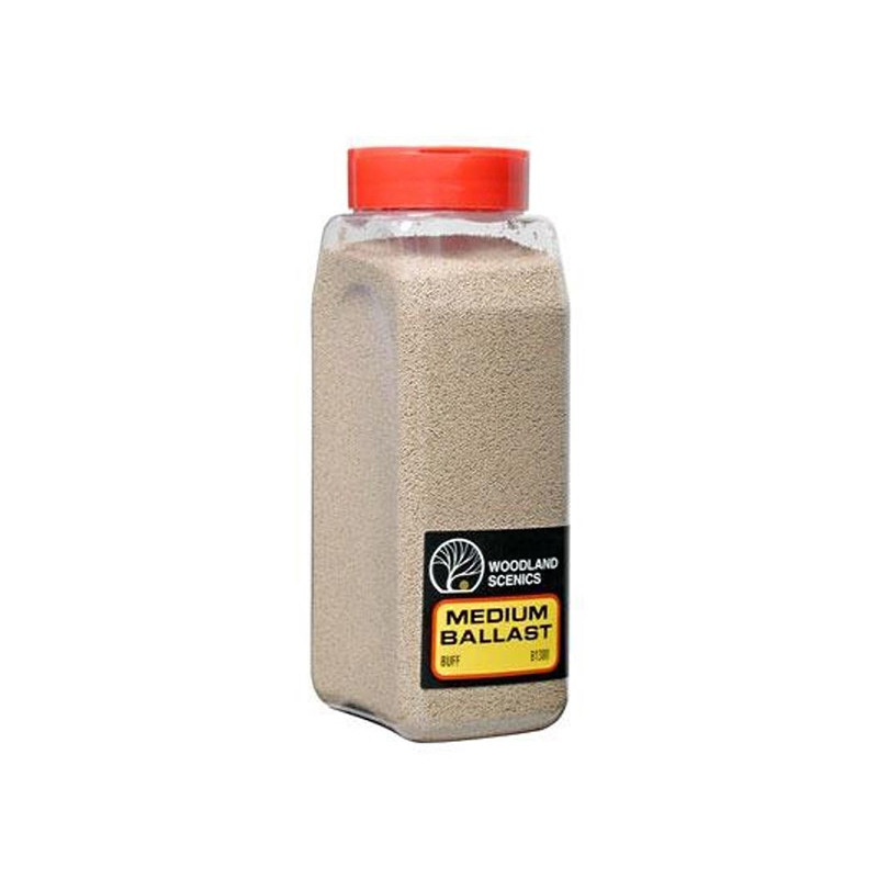 WOODLAND SCENICS B1380 - ballast marron clair (buff) grain moyen shaker