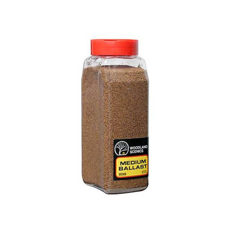 WOODLAND SCENICS B1379 - ballast marron grain moyen shaker