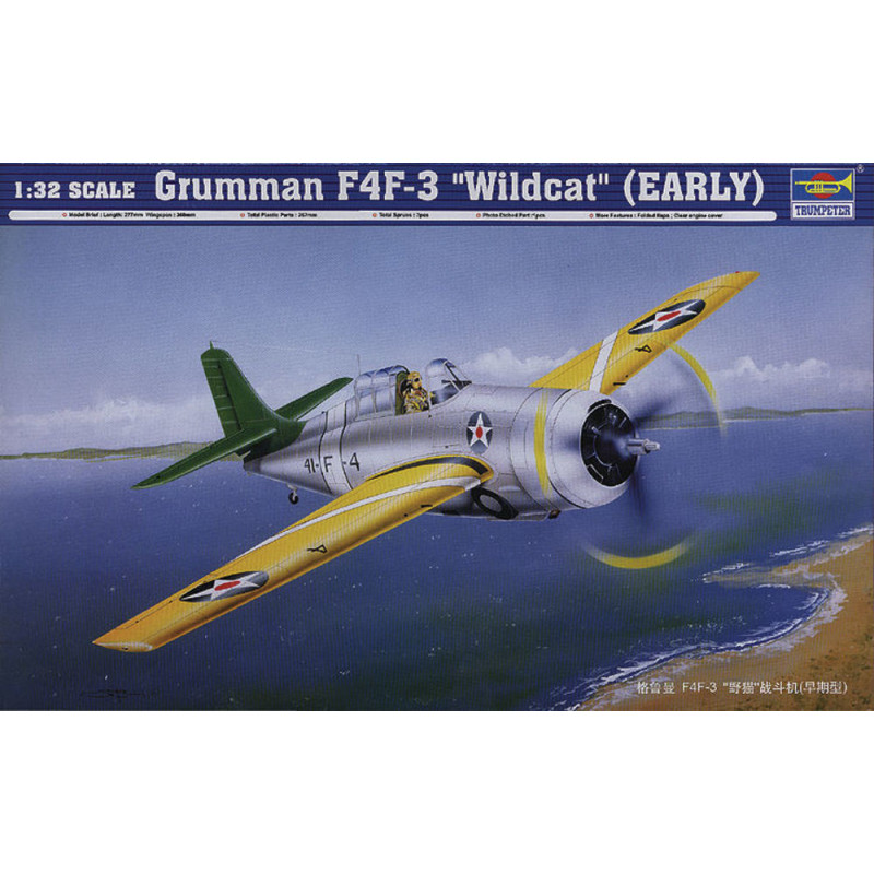 Grumman F4F-3 ''Wildcat'' (Première version) - 1/32 - TRUMPETER 02255