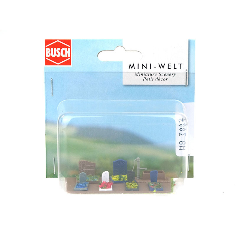 Busch Mini Scène : Cimetière - Accessoire Détail Pour Modélisme Ferroviaire N, HO - Made In Germany