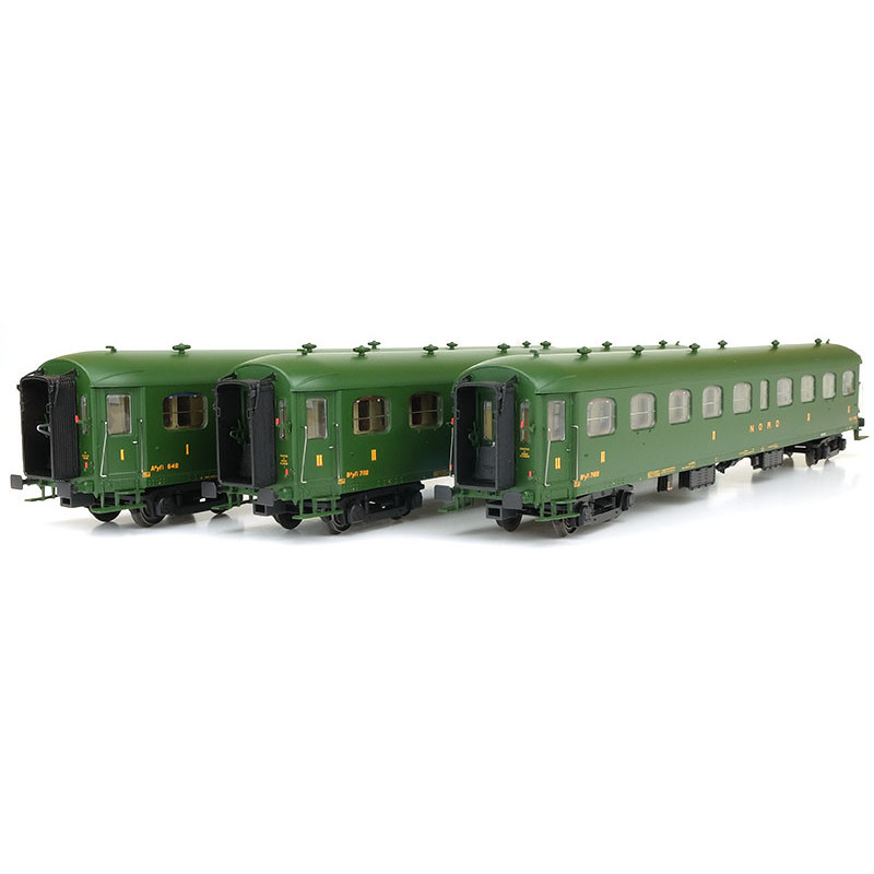 Set 3 voitures Rapide Nord A8 B9 B9 - ép II - HO - LS Models 40184