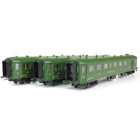 Set 3 voitures Rapide Nord B9 B9 A3 B3 - ép II - HO - LS Models 40185